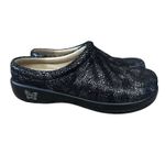 Alegria Womens Black Silver Leather Kayla Clogs Mules Shoes KAY-241 SZ 37 US 7 Photo 1