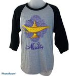 Disney Aladdin Broadway Black Gray Raglan Tee Size S Photo 0