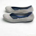 Rothy's ROTHY’S The Flat Round Toe Flax Birdseye Gray Cream Ballet Flats, Size 8 Photo 2