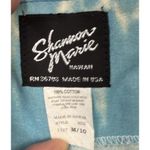 VTG Shannon Marie Dress Womens Medium 10 Hawaiian Sleeveless Ship Print 90s Blue Photo 3