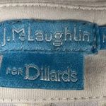 J. McLaughlin  Augusta Dress Catalina Cloth Blue Chain Link V-Neck Size M Photo 2