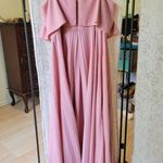 Jill Jill Stuart Rent the runway size 4 rose color Jill Stewart Rose water pleaded gown pleated Photo 4