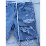 Lee 90s VTG  Denim Jean Shorts‎ Distressed Ripped Frayed Hem Blue Casual Photo 2