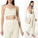 The Drop Crochet Knit Bralette Top and Pants Set. Size Small Photo 1