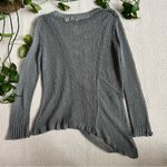 Inhabit Brand Inhabit Silk Blend Grey Asymmetrical Hem Knit Shirt Photo 7