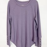 Charles Henry Chaser Waffle Knit Lavender Pullover Thermal Top Size Small Photo 0