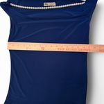 Burberry Vintage  London Royal Blue Blouse Pearl detailTimeless Elegance Photo 0