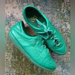Vintage Sport Steps green faux leather #24 tie tennis shoes, size 9B Photo 1