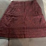 Fossil Burgundy / Plum Flower Print Skirt Size 10 Photo 0