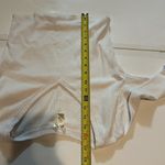 Bozzolo  White Cropped Tight Fitting Long Sleeve V Neck Y2K Photo 5