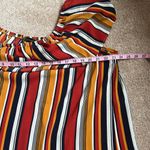 Espresso Rust Multicolored Midi Off The Shoulder Ruffled Neckline Shift Dress Size XXL Photo 3