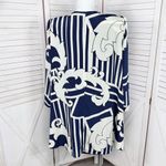 Siasia Vintage Patterned Kimono Cardigan Topper Jacket Blue‎ White Large Blue Photo 3