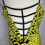 YA Los Angeles  Womens Yellow Black Scoop Neck Low Back Tank Top Sz M Photo 6