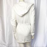 Free People  Oh Pretty Daze Hooded Terry Cardigan Shacket size S White Photo 3