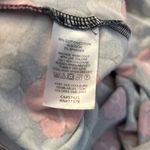 Ann Taylor  Factory colorful red and blue floral top with short puff sleeves S Photo 8