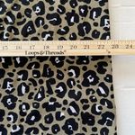 Michael Kors  Animal Print Short Sleeve Belly Opening Blouse Top Sz L Photo 5