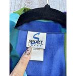 Vintage 90s Sport Savvy women Windbreaker Jacket Full Zip Floral Medium Purple Blue Photo 5