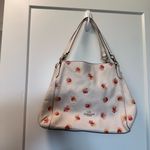 Coach  Hallie Shoulder Bag Pop Floral Print White‎ Flowers Gold Pebble Leather Photo 1