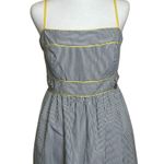 London Times  Blue White Stripe Dress Yellow Spaghetti Straps Accents Size 14 Photo 1