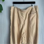 EXPRESS  Women’s Linen Wide Leg Pants Size XL Tan Photo 6