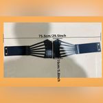 Retro Style Black Elastic Faux Leather Waist Belt Wide Waistband‎ Gold Zipper Photo 6