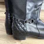 Aquatalia by Marvin K. Black Leather Calf-Length Riding Boots Size 10– Great Photo 13