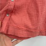 Splendid  Coral Pink Cotton Gauze Sleeveless boho tank Neck Button Down Top small Photo 4
