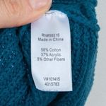 Coldwater Creek Womens Short Sleeve Cowl Neck Knit Sweater Size M Blue Office Photo 5