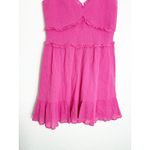 Love Shack Fancy  Ivella Mini Dress Size Small Pink Smocked Ruffle Cotton Photo 10