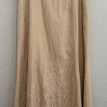 Hillard & Hanson  Linen Blend Embroidered Maxi Skirt‎ Size 10 A-Line Linen Blend Photo 0