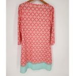 Cabana Life Coral & Aqua Print Swim Dress UPF 50+ Women’s Size Large Pink Photo 1