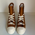 Converse Chuck Taylor Leather Platform Heeled Sneakers • Brown • Women’s 7.5 Photo 4