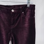 7 For All Mankind  Velvet‎ Pants Burgundy High Rise Cropped Size 30 Photo 6