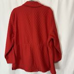Isaac Mizrahi Live! Quilted Knit Jacquard Long Jacket Rich Red 3X Lightweight Photo 12