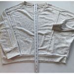 Sweet Romeo Womens Size L Crop Sweater Top Gray Long Dolman Sleeve Round Neck Photo 7