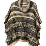 Linda Anderson Poncho Women's OS Striped Fringe Sweater Boho Western Aztec Size undefined Photo 0