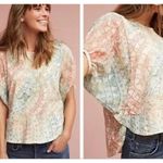 Anthropologie Eri + Ali Briony Multicolored Dolman Balloon Sleeve Top Mosaic Sm Photo 1
