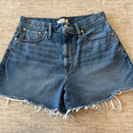 Madewell Shorts Womens 31 The Momjean Medium Wash Denim Cut Offs 3.5" Inseam Photo 0