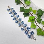 Silver and Aquamarine Glam Bracelet New Blue Photo 1