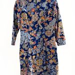 J. McLaughlin  Catalina Cloth Catalyst Floral Midi Dress Navy Multi Size XS Photo 10