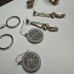 Rhinestone Mix Dangle Drop Pierced Earrings Lot Of 4 Photo 8