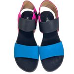 SESTO MEUCCI Eirlys Sling Back Sandals Blue Pink Soft Nubuck Italy Size 9 Photo 10
