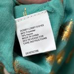 Infinity Gold Feather Aqua Scarf Green Photo 2