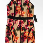 Forever 21 Floral Bodycon Dress Halter Top Scuba ‎ M Photo 0