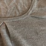 New York & Co Scoopneck 3/4 Sleeve Lightweight Sweater Beige Size Large Tan Photo 5