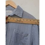 Women's Mini Dress Designed By G.O Blue & White Striped Ruffled Collared Size L Size L Photo 3