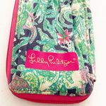 Lilly Pulitzer Zip Around Wristlet Wallet Organizer Pink Blue Green Floral Photo 1
