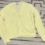 Loft Women's Light Yellow Cardigan Sweater Photo 0