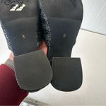 Seychelles  Black Woven Raffia Block Heel Mules Sandals Square Toe Slides Size 8 Photo 9