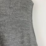 Worth Gray Wool & Leather Sleeveless Open Front Cardigan Duster Vest Small Photo 9
